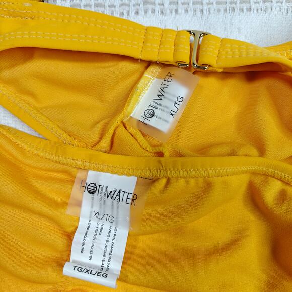 Hot Water Yellow Tie Bikini Set Size XL | 2 Piece Swimsuit | Bright & New - Picture 4 of 5